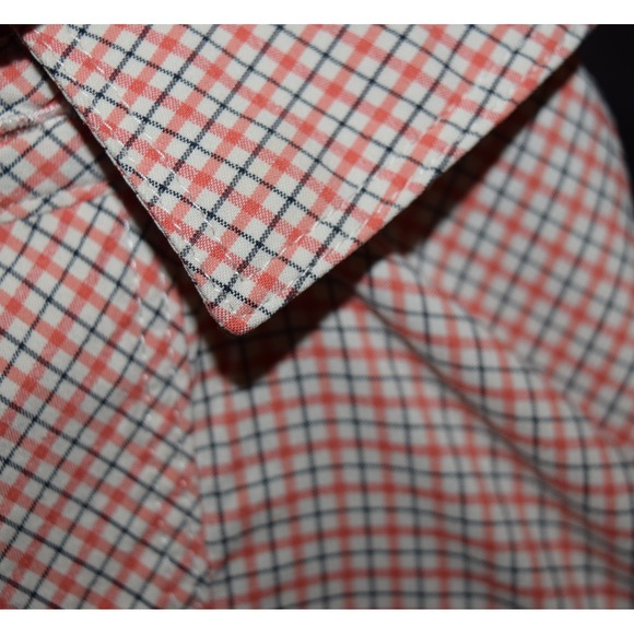 Simms Mens Long Sleeve Fishing Lightweight Casual Shirt Orange Plaid Small - Picture 5 of 11